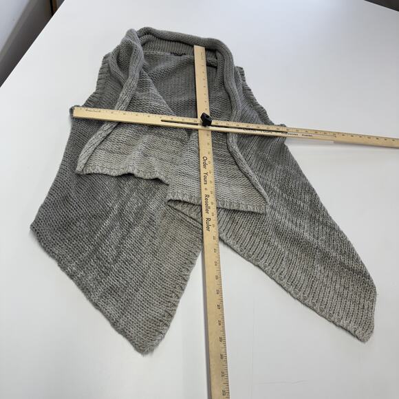 Theory Sweater Vest Womens Medium Gray Melinda B Paramour Cashmere Blend Drape - Picture 6 of 8